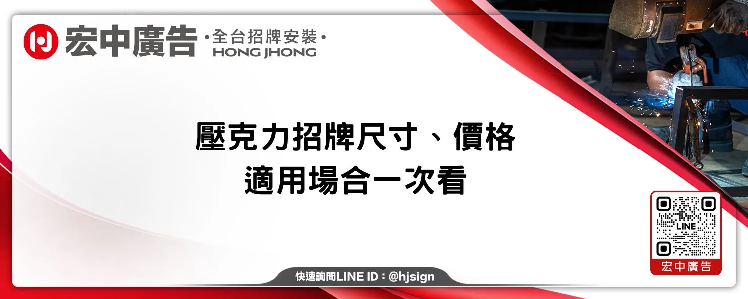 壓克力招牌尺寸、價格、適用場合一次看