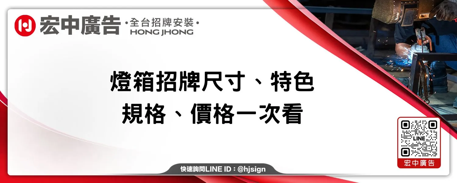 燈箱招牌尺寸、特色、規格、價格一次看